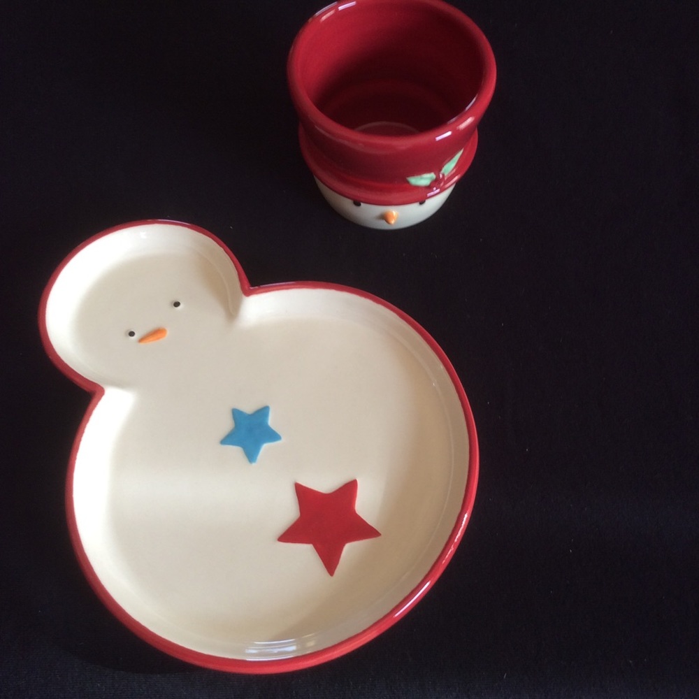 NWOT Russ Berrie & Co. Dish w/Side Cup